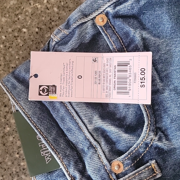 Women's blue Jean shorts size 0 wild fable - Picture 3 of 4